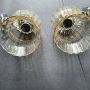 Pair of vintage chrome wall sconces