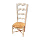 Chair provençale of nanny, mulched, white patina