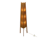 Mid-century floor lamp, sisal/teak wood, Temde, Switzerland, 1960s.