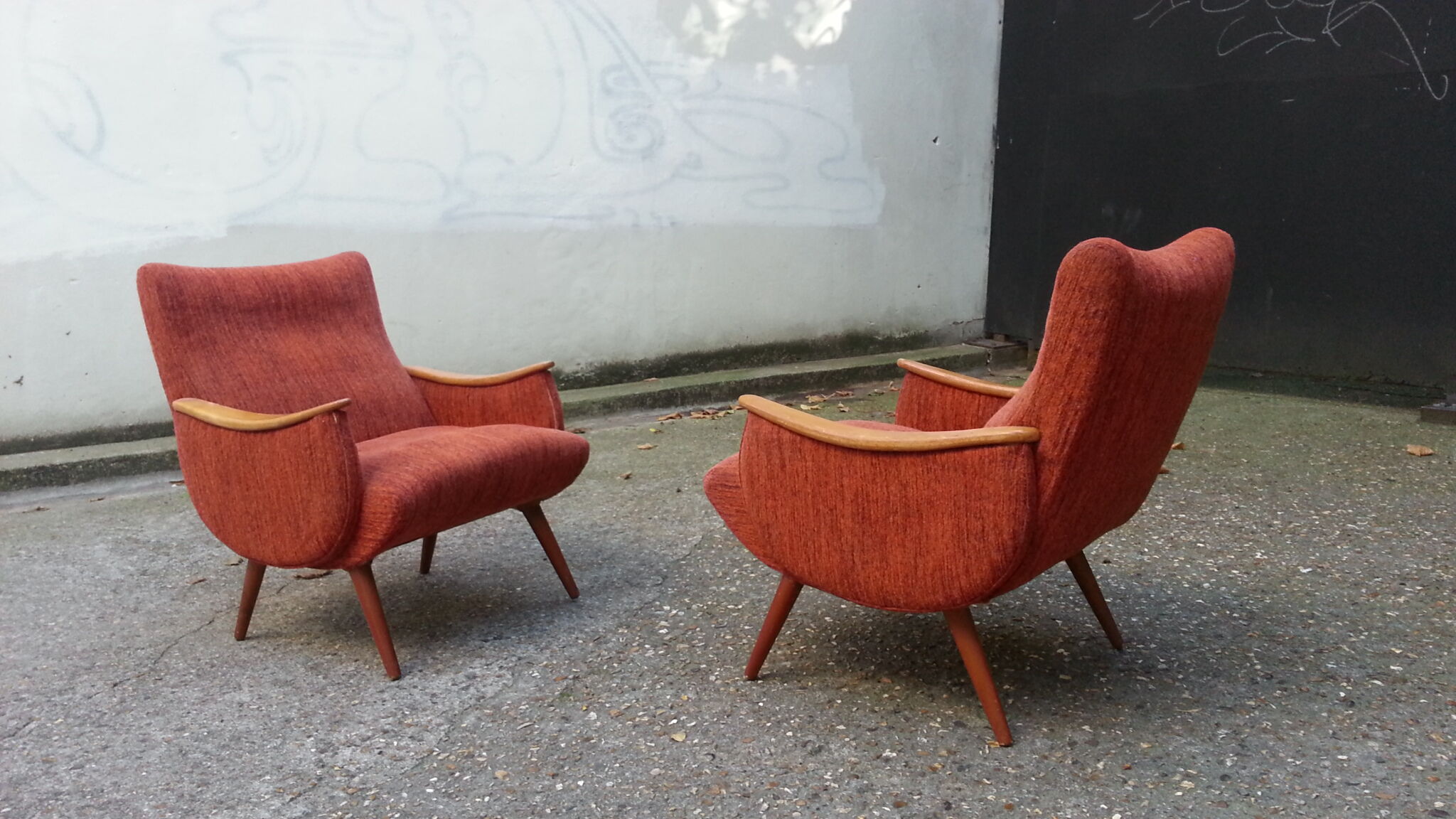 Chair 50s vintage Red