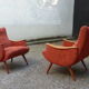 Chair 50s vintage Red