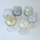 6 berries with old digestive feet iridescent colors - balloon glasses