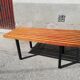 Banc vintage métal et lattes de bois