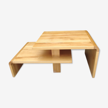 Table basse en bois, années 80