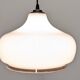 Suspension water drop in white opaline, France around 1970.