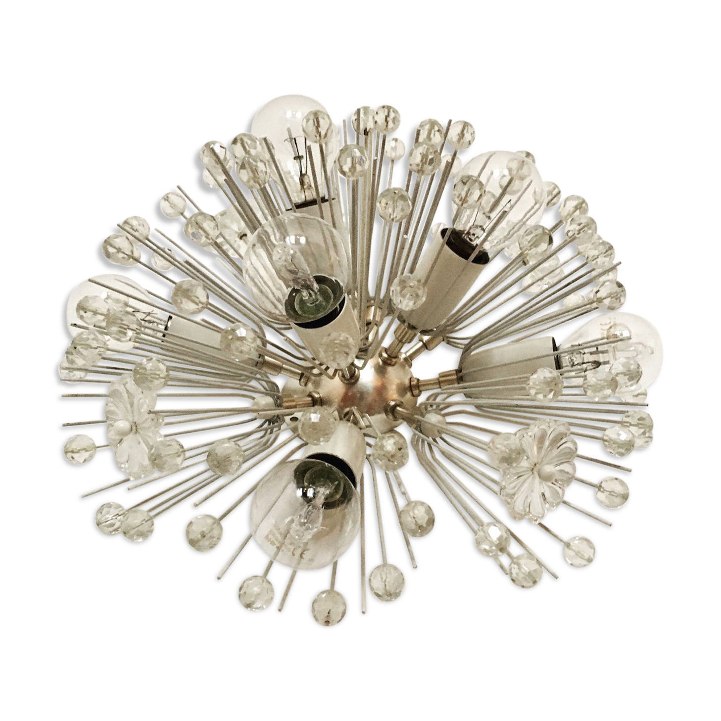 Snowflake wall or ceiling lamp by Emil Stejnar for Rupert Nikoll