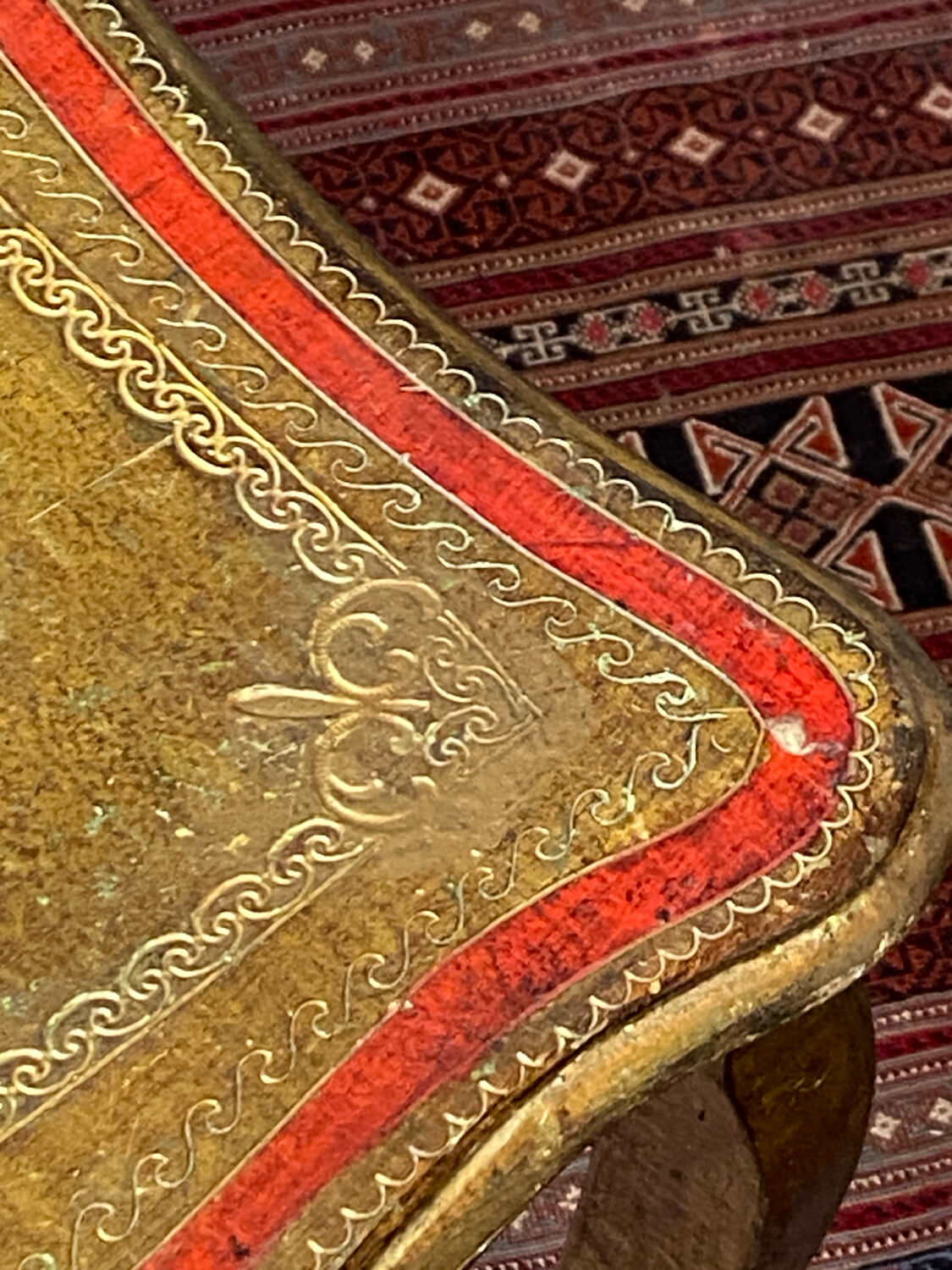 Florentine wooden side table