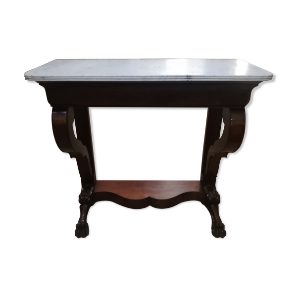 Console époque Restauration en acajou et marbre