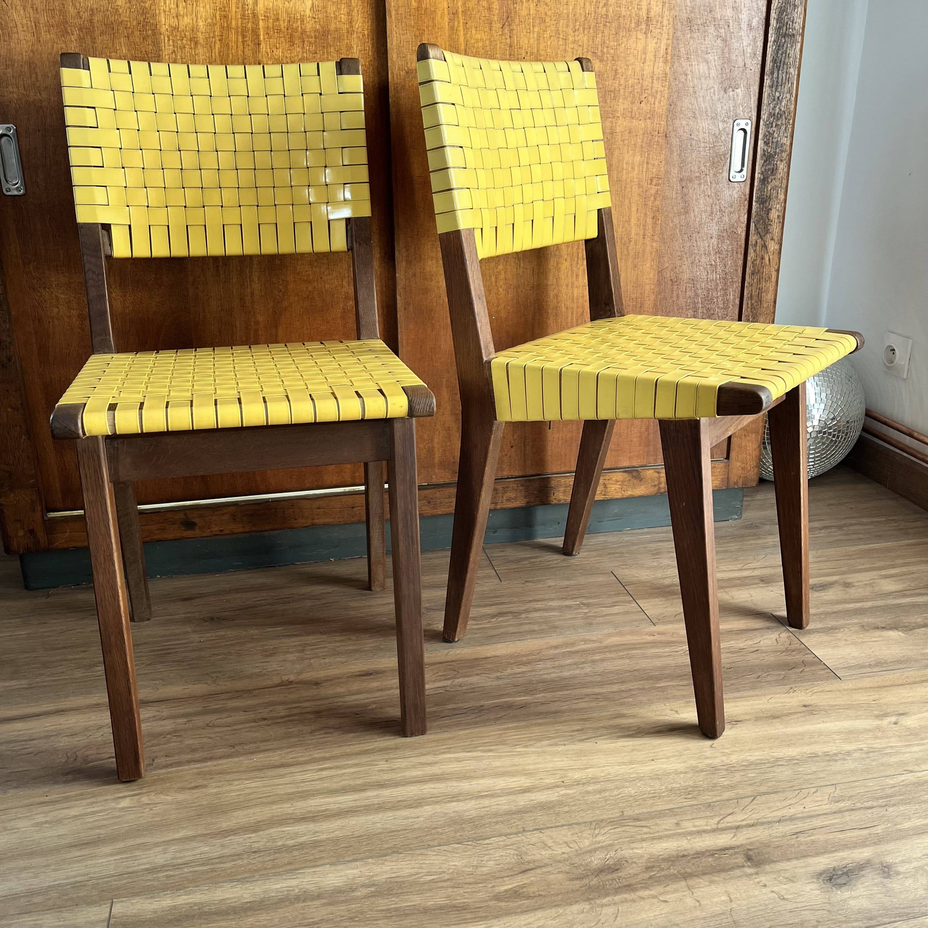 Set of 2 Jens Risom chairs for Knoll