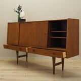 Teak highboard, Danish design, 1960s, manufactured in Denmark