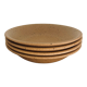 4 assiettes creuses en grès moucheté
