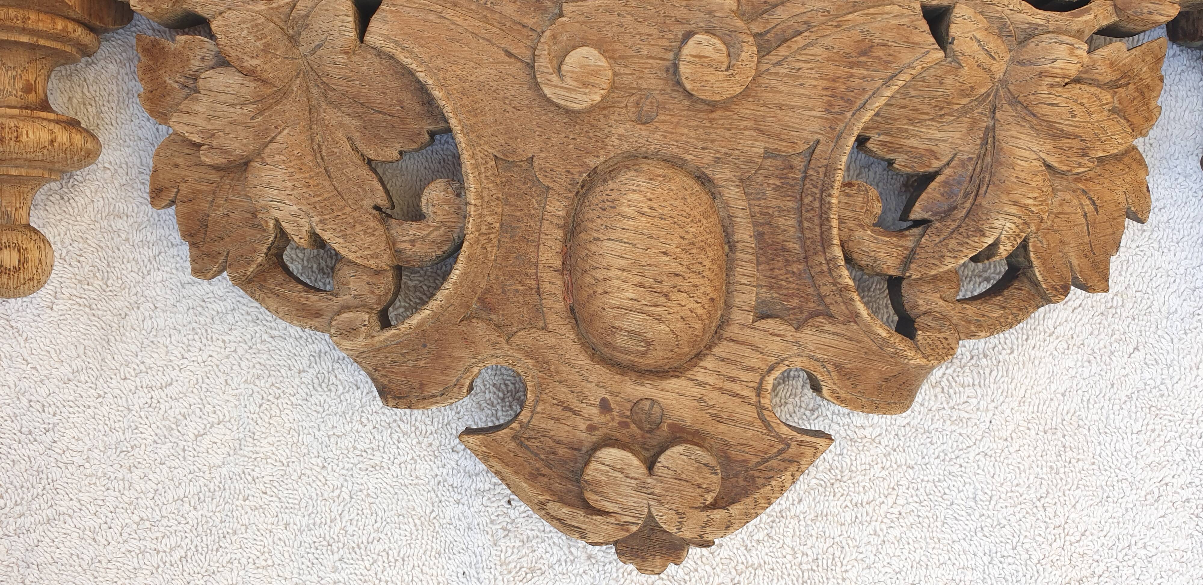 Wooden door pediment vintage sculpture wall art antique