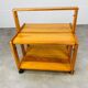 Scandinavian pine side table from the 1970s, foldable.