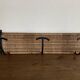 Raoul Guys mid-century iron and wicker wall coat rack