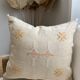 Housse de coussin sabra soie de cactus beige lin