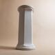 White glazed ceramic column pedestal table - 1970s Italian vintage display stand