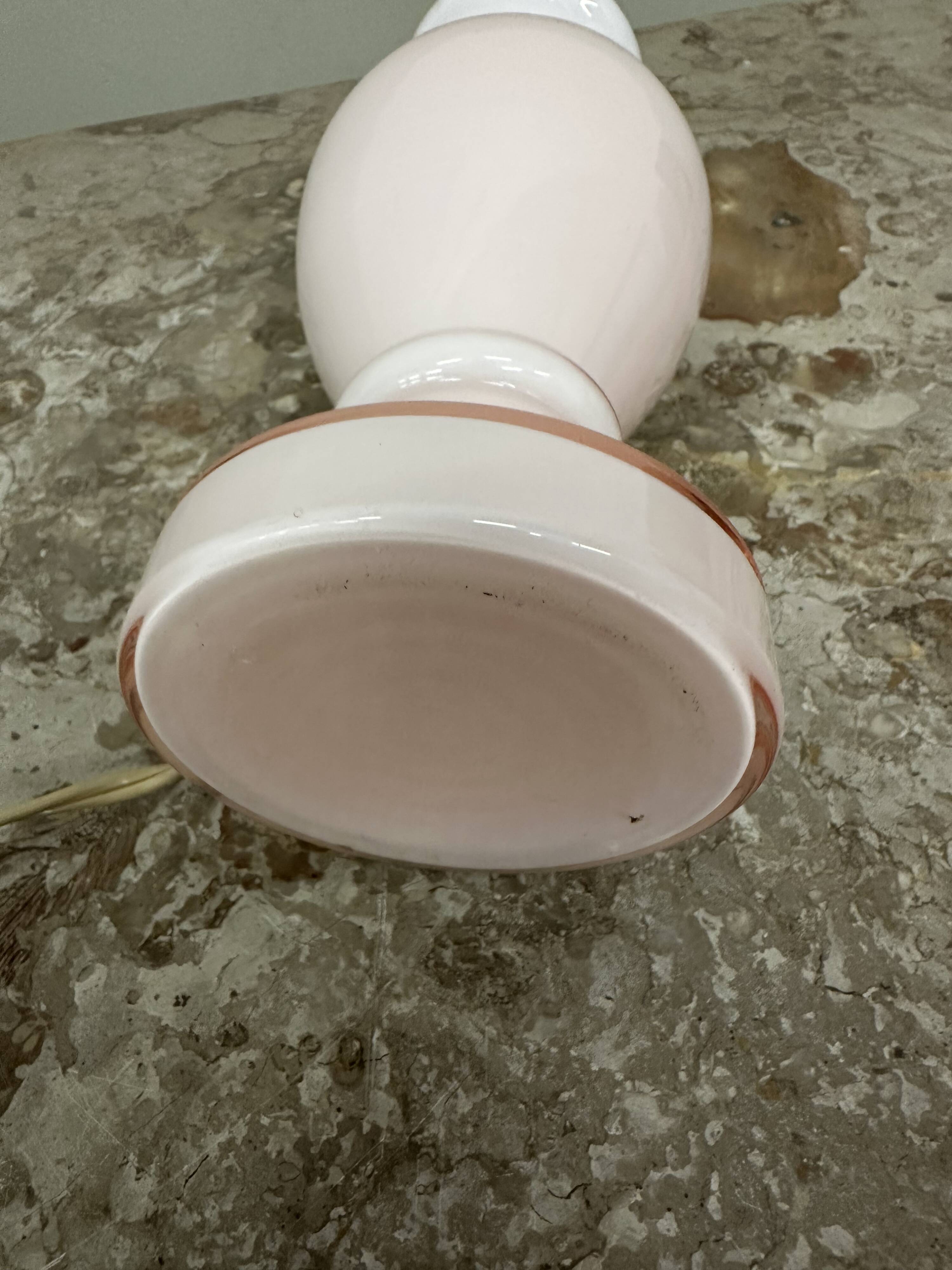 Vintage 70´s Lamp Base in Pink Opaline - H 28 cm - Italy