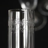 Suite of 6 Baccarat crystal flutes, model Sévigné, signed