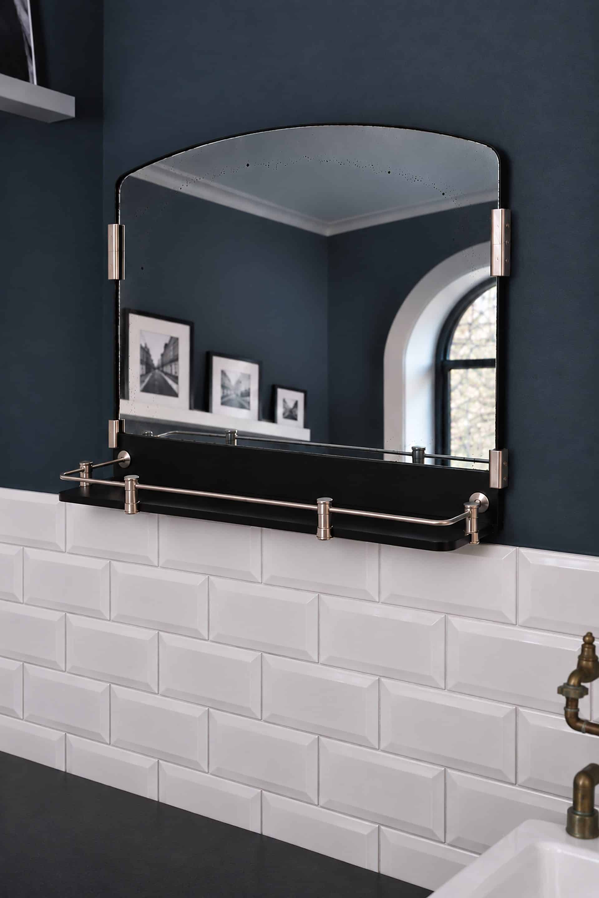 Miroir rétro de salle de bain, années 1930-40