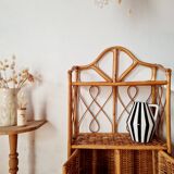 Rattan bookshelf shelf