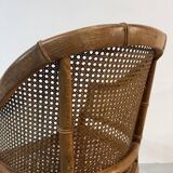 Vintage French wicker chair, 1980s