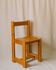 Chaise cubiste en pin massif - Style brutaliste, années 70
