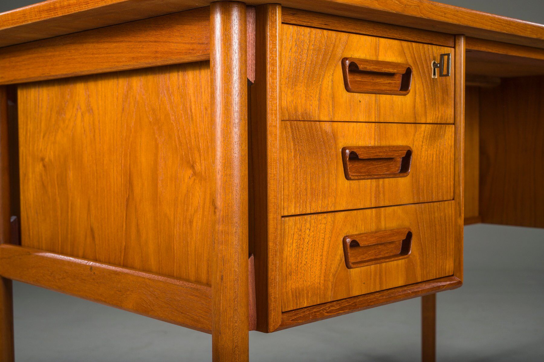 Mid-century Danish teak desk from Gunnar Nielsen Tibergaard, 1960s