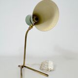 Mid-century Stilnovo brass orientable table or wall lamp from 50s