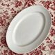 White oval ironstone dish from Creil and Montereau, late 19th century