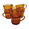 Vintage Duralex Amber Glass Coffee Service