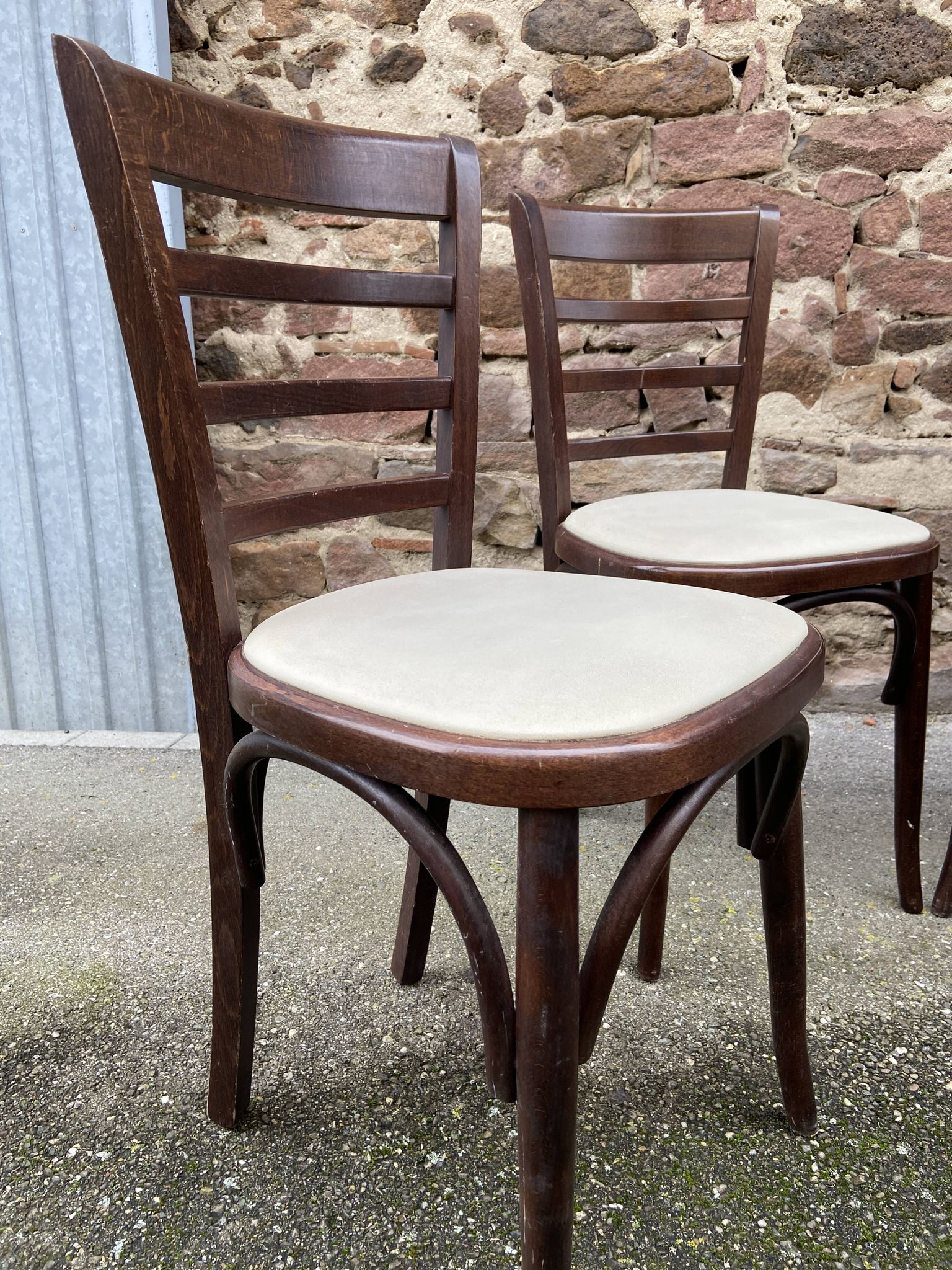 4 vintage bistro chairs