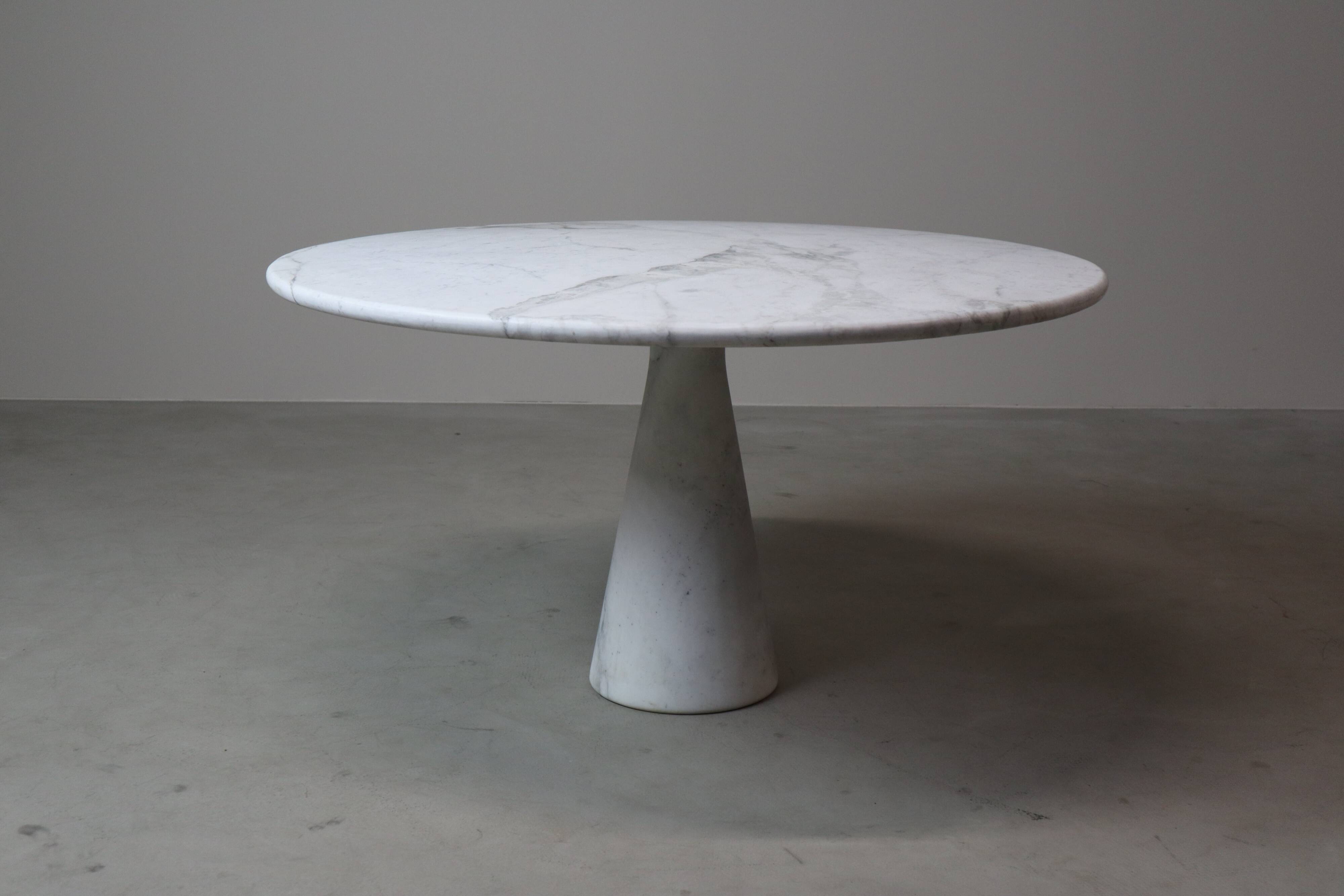 Angelo Mangiarotti ‘M1’ Dining Table in Solid Carrara Marble