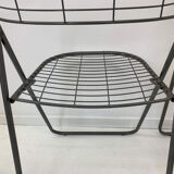 Set of 2 post modern wire chairs by Niels Gammelgaard for Ikea , 1980's