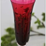 Model Bubbles series of 6 color St Louis Crystal champagne flutes