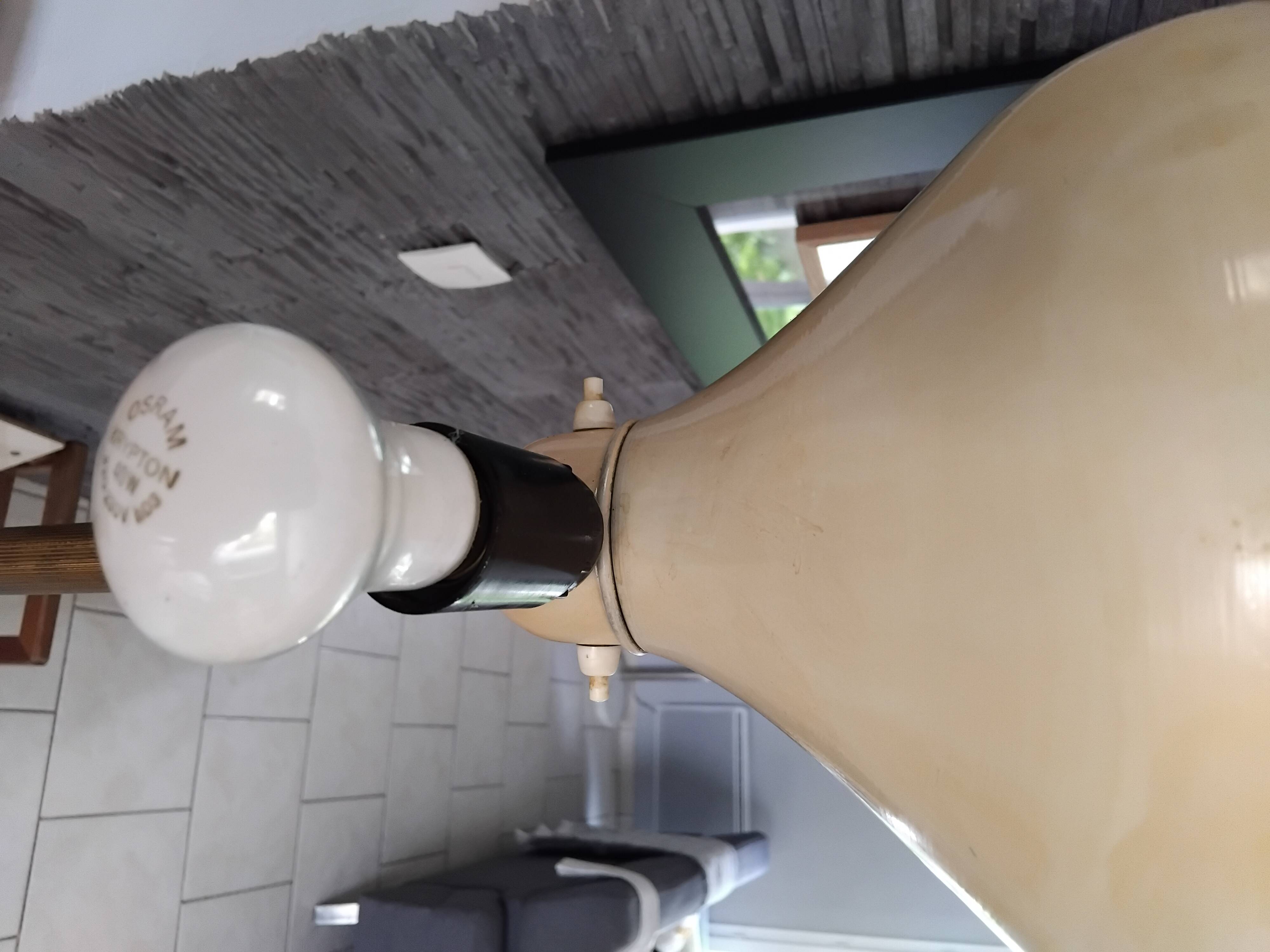 Lampadaire vintage marbre tissu année 50