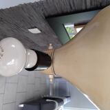 Lampadaire vintage marbre tissu année 50