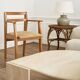 Mid-century armchair in blonde beech