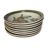 Set of 8 hollow plates of GIEN