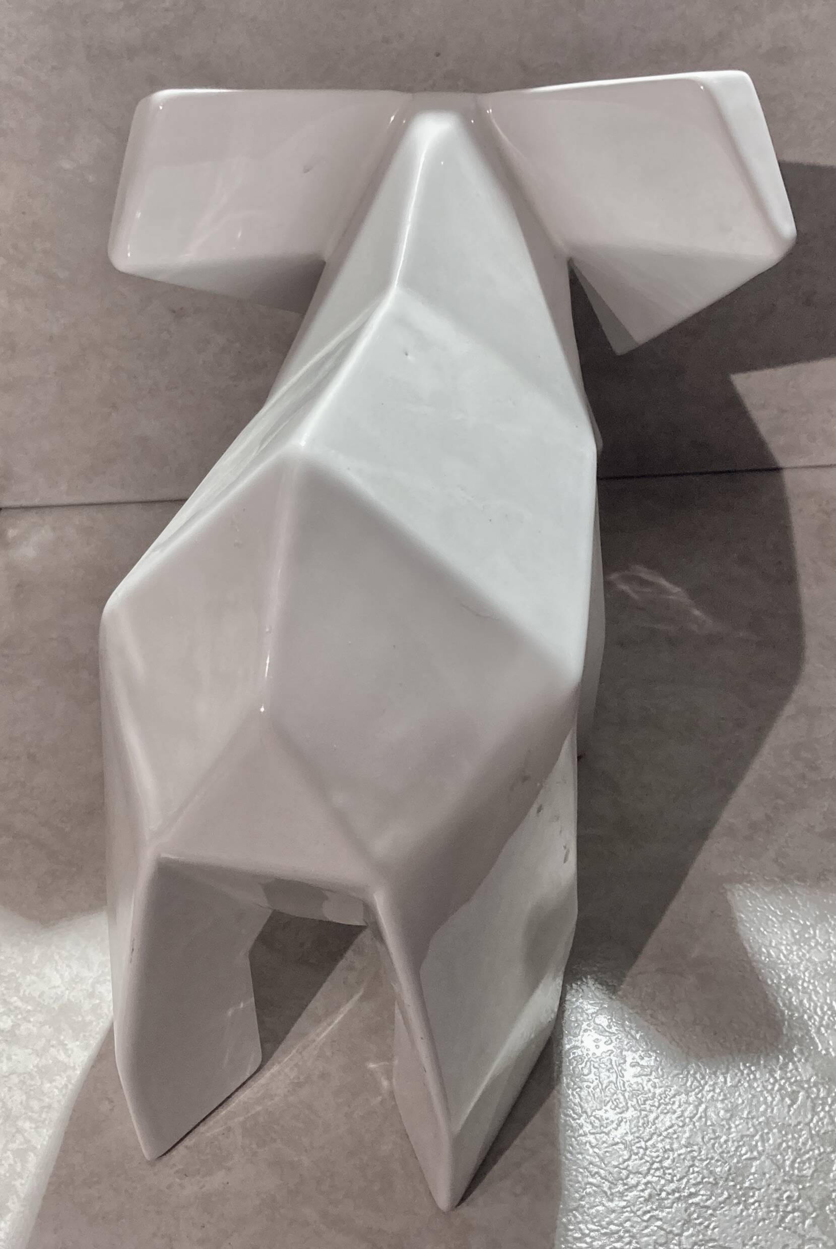 Cubist animal sculpture Ceramic elephant signed Rodrigo Solorzano