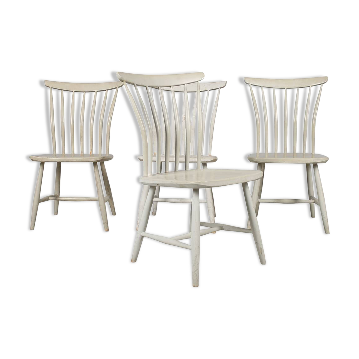 Set of 4 Vintage Scandinavian Akerblom Chairs in Birch, Sweden, 1955