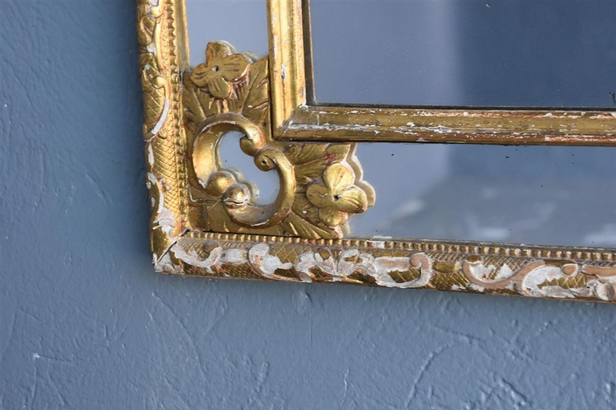 Parecloses time mirror nineteenth wooden Golden 55x55cm