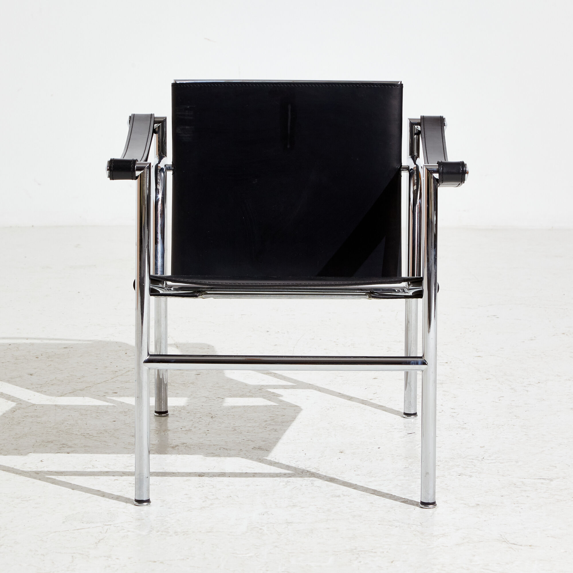 Lc1 leather armchair by le corbusier for cassina