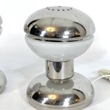 2 lampes de table en chrome et verre Goffredo Reggiani, des années 70