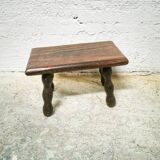 Turned wooden footrest