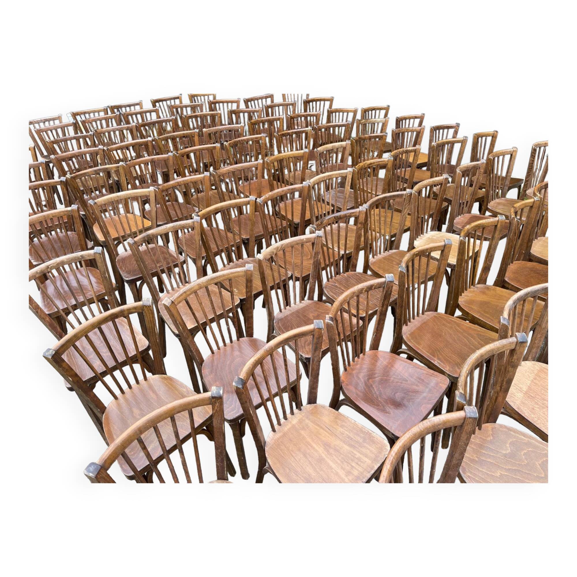 Set of 50 Baumann bistro chairs