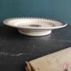 French vintage cake plate or cake stand for desserts or fruit, Sarreguemines, mod. Myosotis