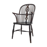 Fauteuil Windsor Antique à dossier roulant Spindle