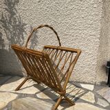 Rattan magazine holder