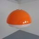Space Age Orange & White Ceiling Lamp, Italy, 1970s