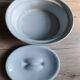 Oval Vintage Terrine in Blue and White Porcelain, Casserole with Lid